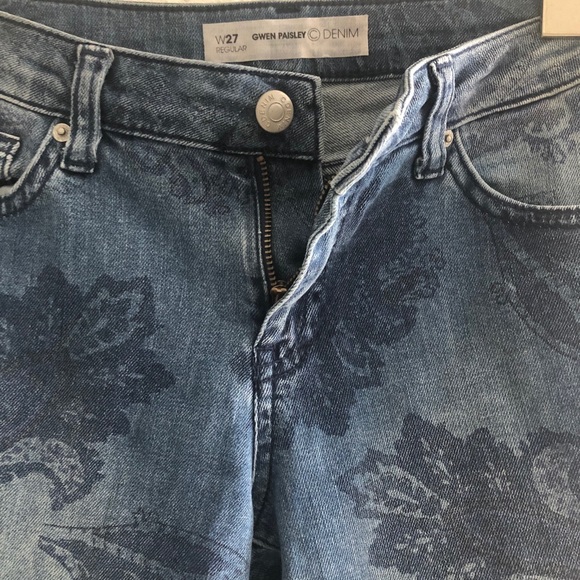 Cubas AS Gwen Paisley Crop Skinny Jeans Size 27 - Picture 5 of 10